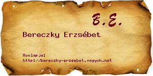 Bereczky Erzsébet névjegykártya